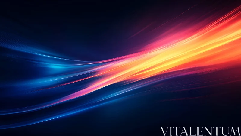 Neon light streaks crossing dark gradient background.