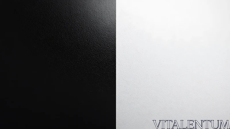 Minimalist black and white wall split with sharp vertical divide.