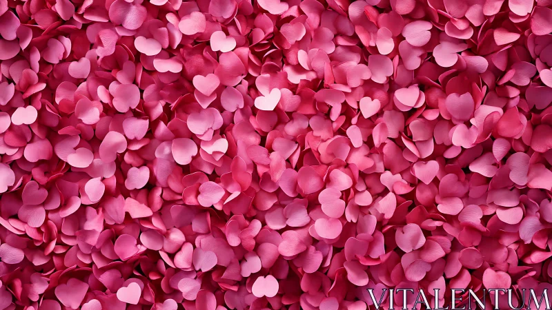 Pink Heart Petals Layered in Abundance.