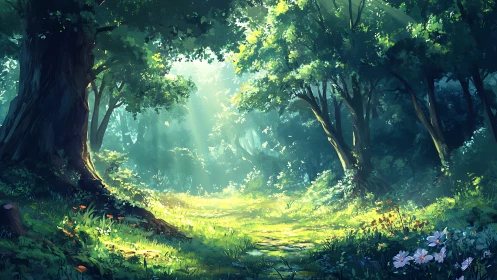 Luminous Forest Cathedral: Where Sunlight Conducts a Symphony.