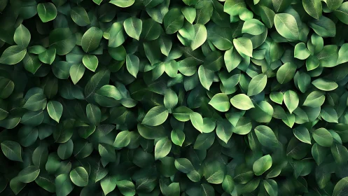 Lush green leaf canopy with layered organic texture