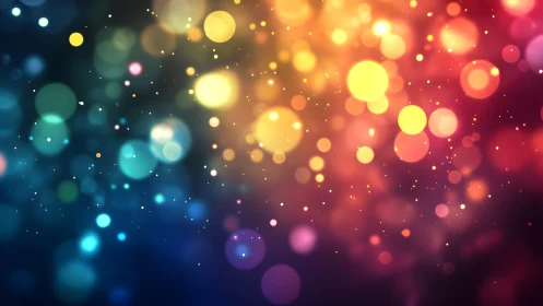 Vibrant bokeh light background in abstract colorful style.