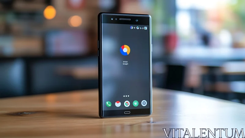 Modern Android Phone Displaying Colorful Home Screen.