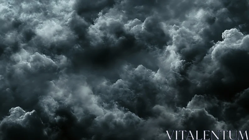 Dense storm cloud formation renders dramatic volumetric depth