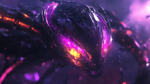 Nebula serpent engine burns with molten violet fury.