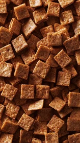 Cinnamon Toast Crunch Cereal Pieces Close-Up