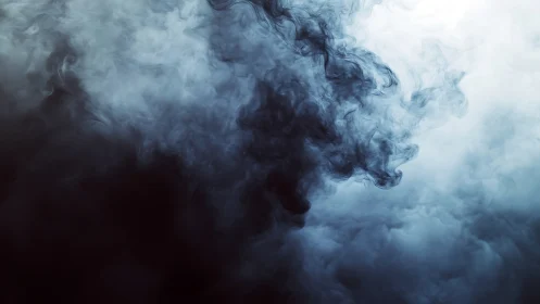 Monochrome vapor cloud in high-contrast abstract composition.