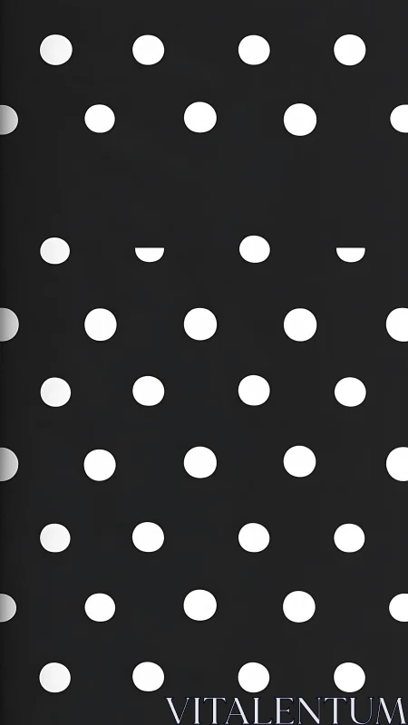 White circular dots pattern on solid black background.
