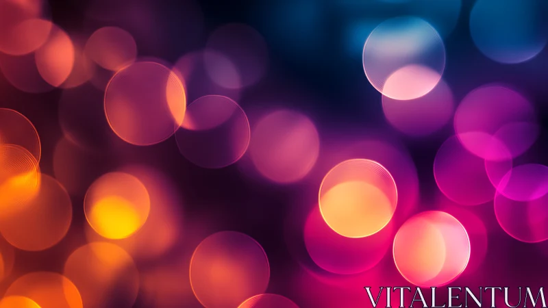 Defocused multicolor circular light bokeh pattern image.