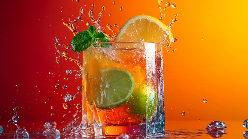 Citrus Splash Symphony Captures Dynamic Beverage Theater