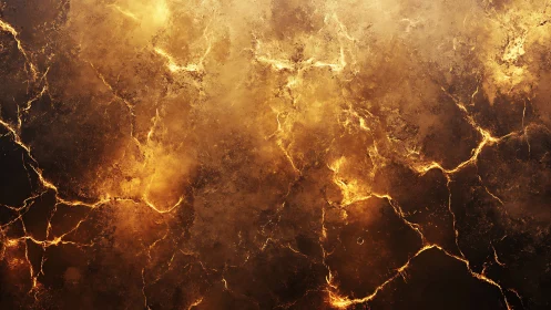 Molten Surface Texture with Bright Fissure Network.