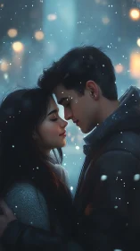 Two Hearts Suspended in Starlit Frost.