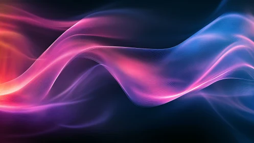Colored light waves with gradient glow on dark background.
