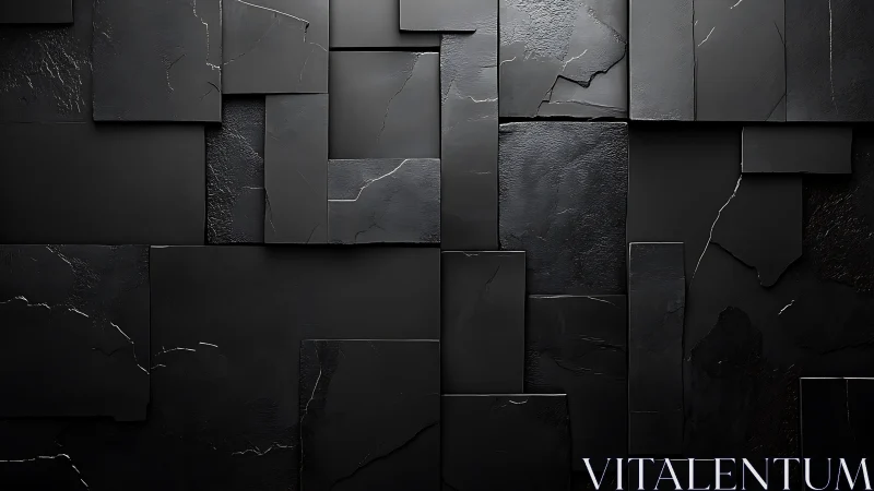 Soothing black tile wall with softly layered textures.