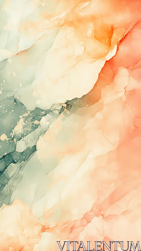 Abstract pastel gradient with fractured marble textures.
