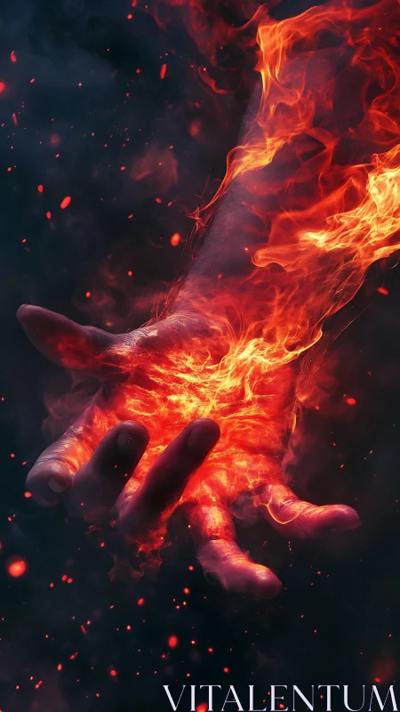 Inferno Engulfs Palm: Dynamite Heat Erupts From Mortal Fingertips