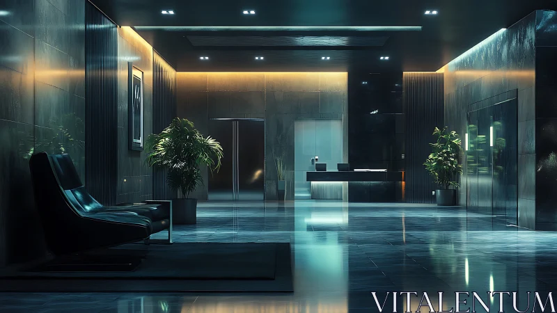 Neon Atrium: Where Digital Silence Meets Liquid Architecture.