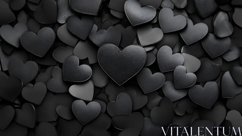 Black Heart Texture Abundance Wallpaper.