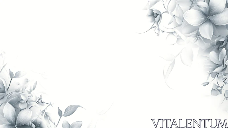 Monochromatic Floral Arrangement in Grayscale.