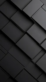 Layered black rectangular panels in staggered diagonal grid.