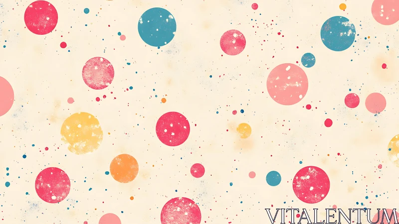 Playful vintage polka dots drifting over creamy daylight.