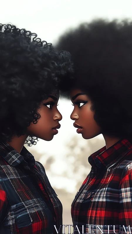 Two Souls in Plaid: A Moment of Connection.