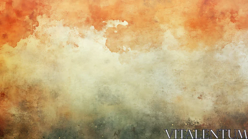 Sunlit haze over rustic textured watercolor sky.