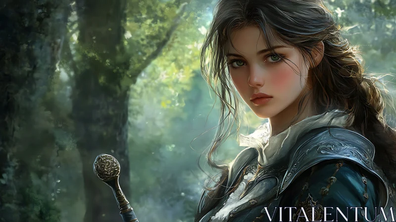 Forestborn warrior mage meets dawnlit whispering woods.