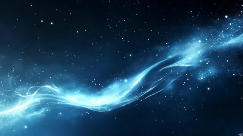 Starlit river of cosmic light drifting through midnight space.