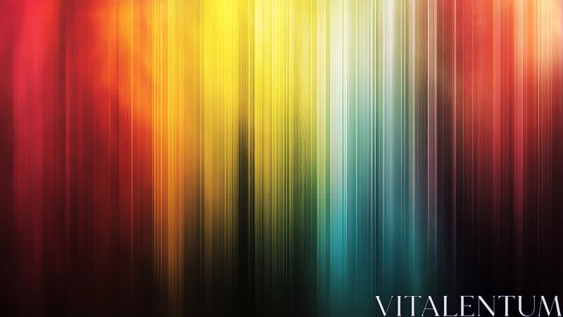 Vertical multicolor light streaks form a gradient spectrum field