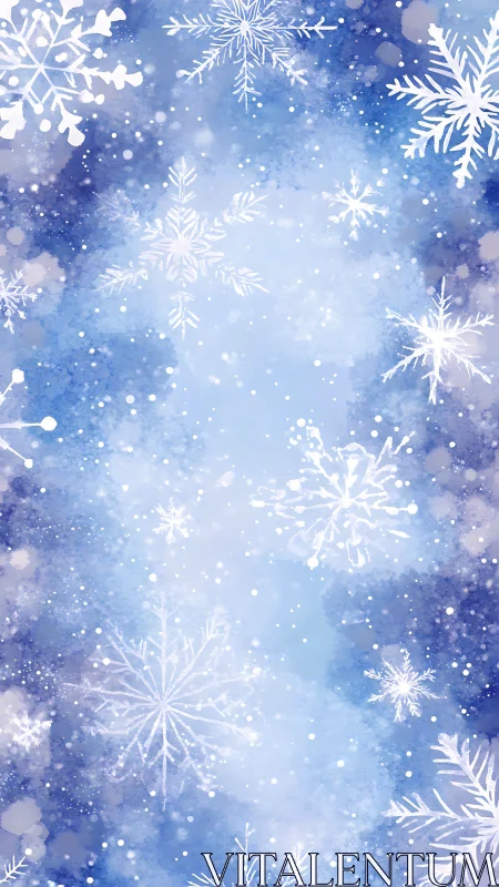 Snowflake daydreams swirling in watercolor winter skies.