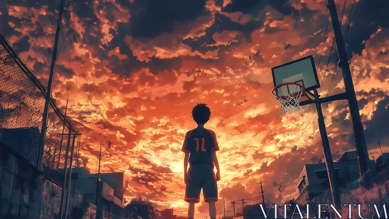 Sunset court turns a lone street baller into quiet legend