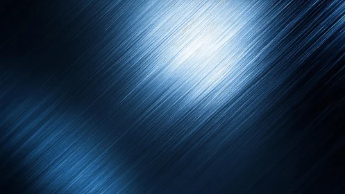 Brushed metal texture with cool blue lighting, abstract style.