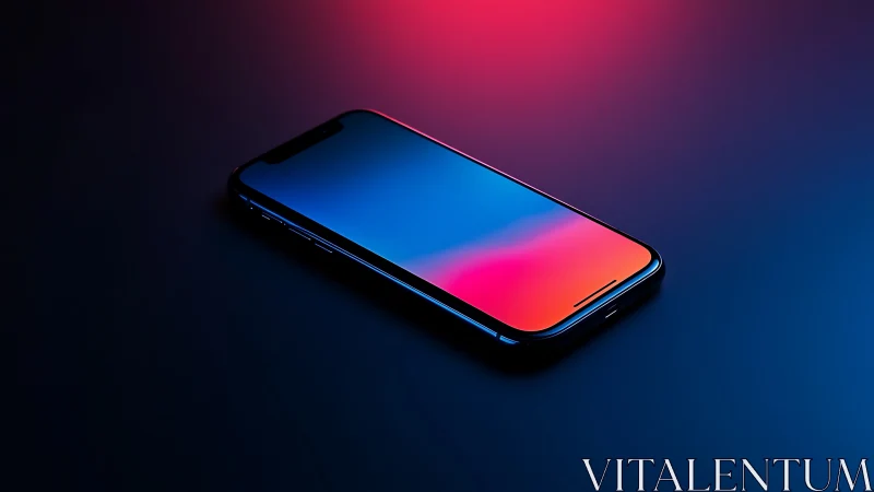 Glowing Gradient Phone Meets Neon Dreams.