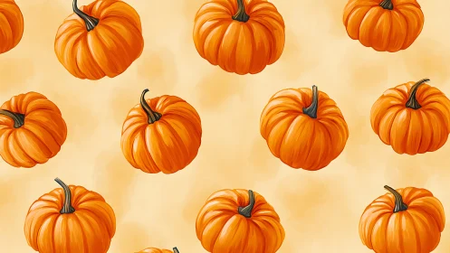 Cozy pumpkin patch pattern glowing with autumn charm.