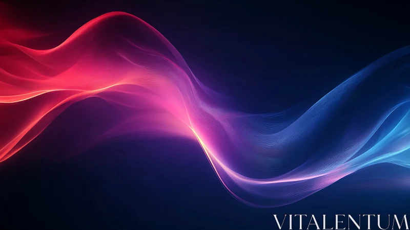 Digital painting luminous waveforms on deep gradient field.