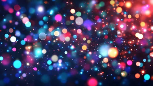 Colorful Bokeh Lights Abstract Background with Vibrant Glow.