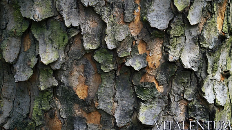 Close tree bark texture with layered rough surface details.