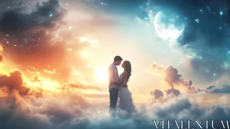 Celestial Romance: Love Among the Clouds.