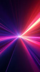 Radial neon light beams converging toward bright center.