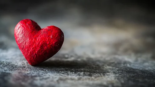 A Vibrant Heart Resting on Stone.