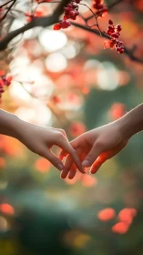 Two Hearts Weave Through Crimson Berries.