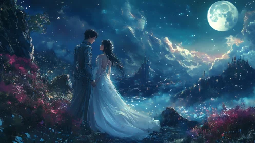 Two Hearts Beneath Moonlit Skies.