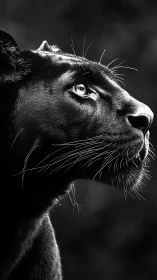 Black and White Feline Portrait Study.