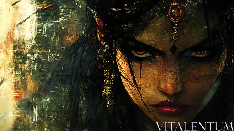 Ember Gaze Sorceress Stares Down a Crumbling World.