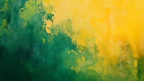 Green and yellow abstract gradient with textured paint strokes.