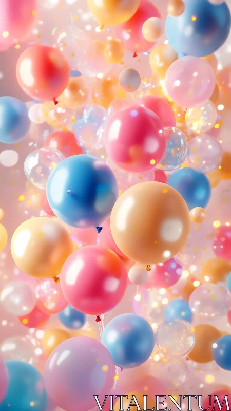 Prismatic Spheres Dance Through Luminous Gradient Depths.