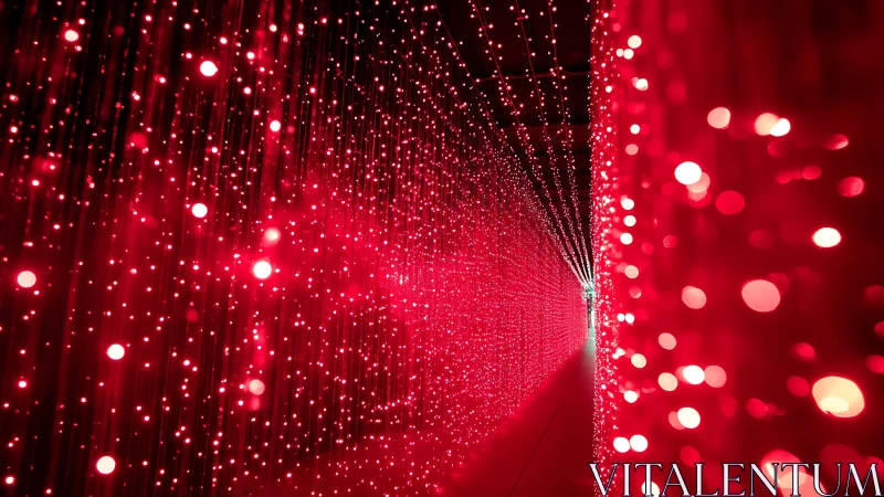 Crimson photon tunnel humming with endless starlit pixels.