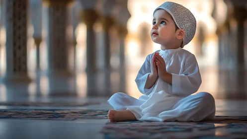 Small pilgrim of light in a hush of marble prayers.