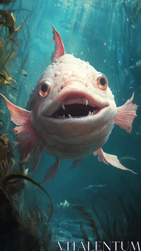 Cartoonish deep-sea fish rendered in high-detail digital art